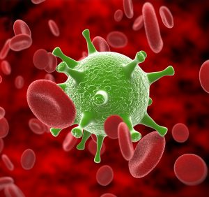 Image of coronavirus on a molecular level. 