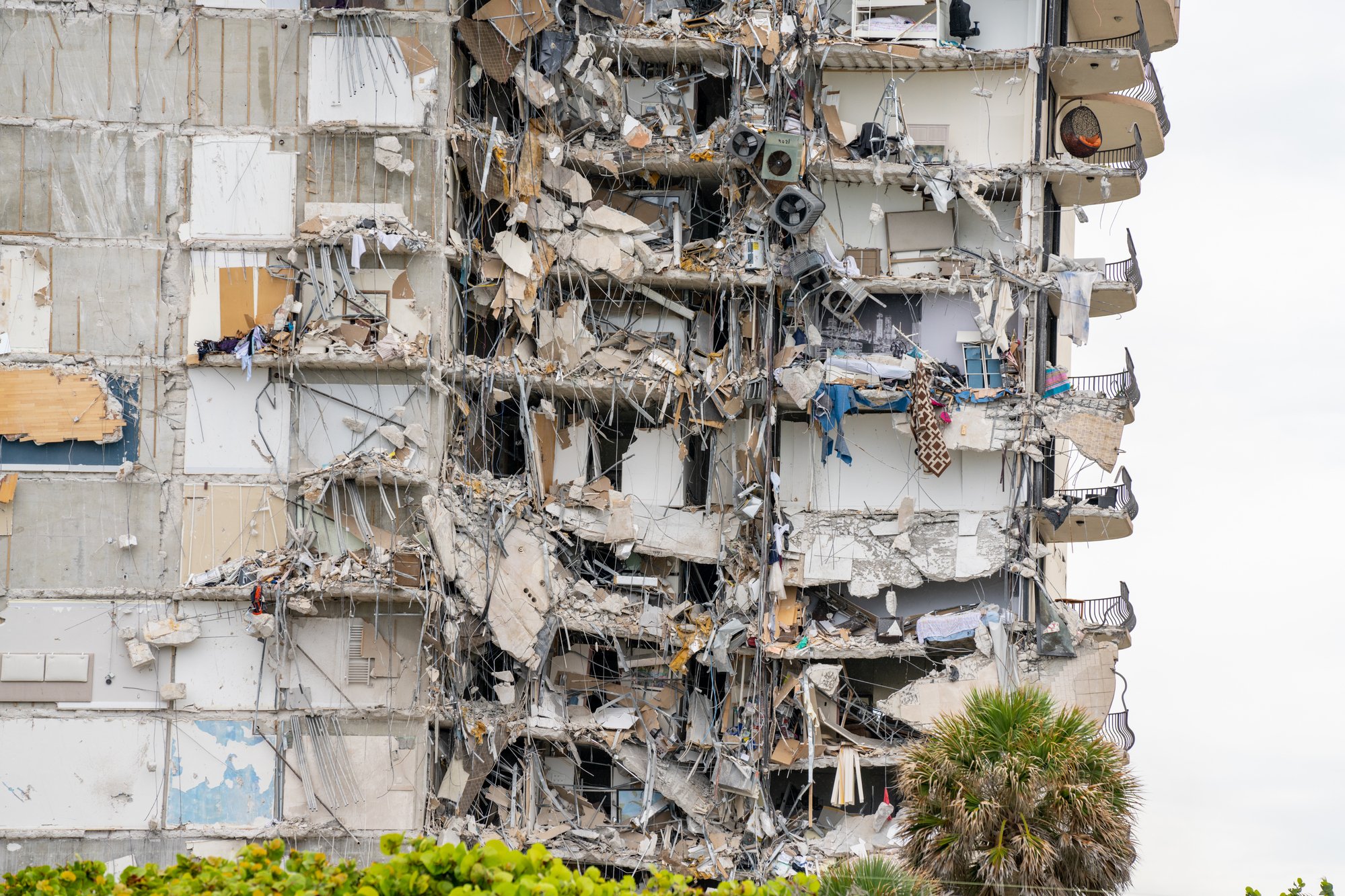 Image of the Surfside Condominium collapse in Florida. 